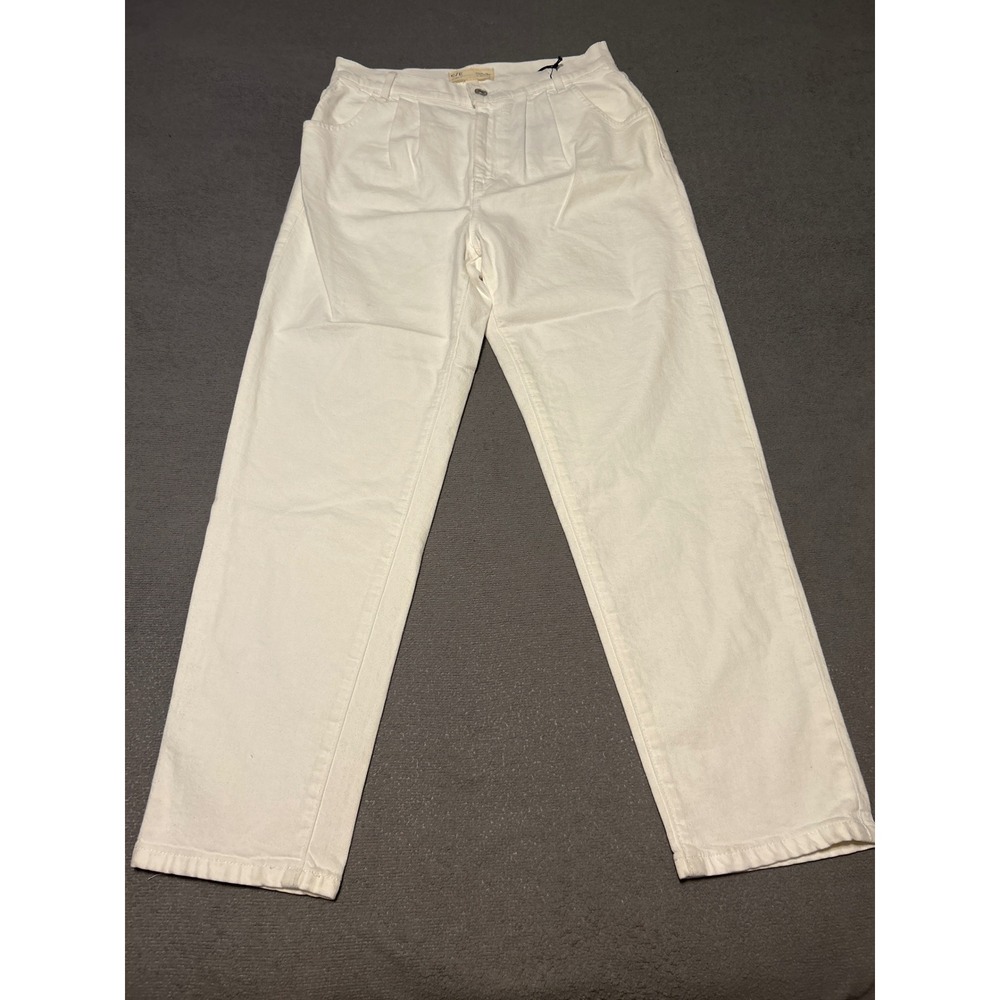 Current Elliott C/E White Pleated Tapered Leg Denim Jeans Size 29